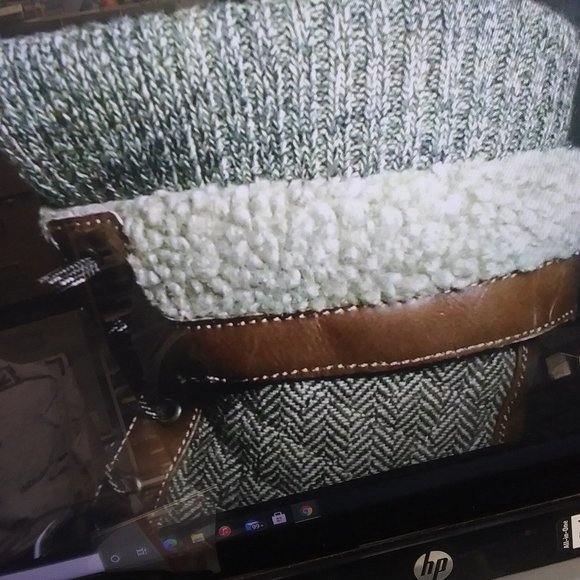 dream pair monte brown plaid mid calf snow boots 8 - Picture 4 of 8